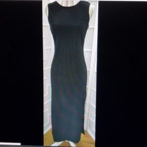 Sz S All That Jazz Black Sezy Beaded Maxi Dress